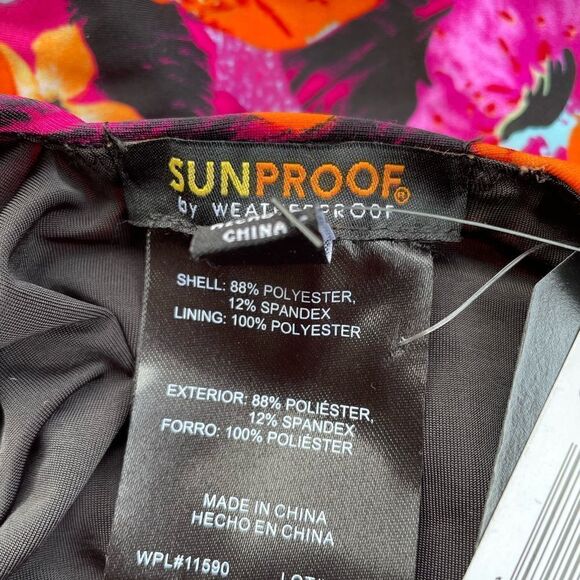 SUNPROOF By Weatherproof Floral Open Back One Piece - Picture 3 of 4